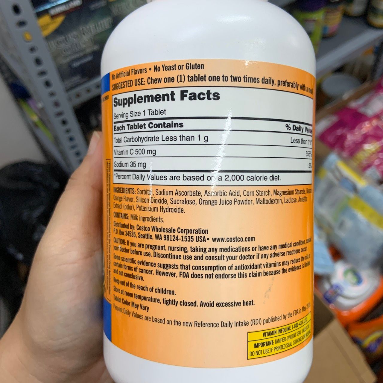 Viên uống, viên ngậm bỏ sung vitamin c Kirkland