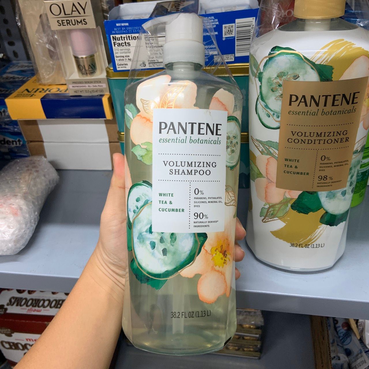 Dầu gội và dầu xả Pantene Essential White Tea & Cucumber EDS Hàng Mỹ