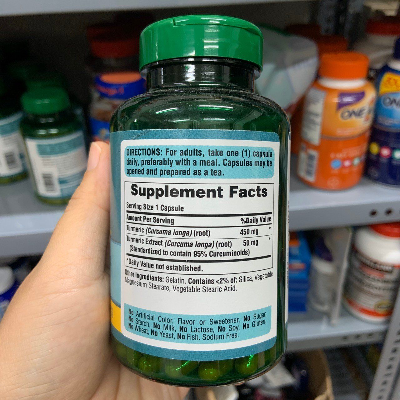 Viên uống tinh chất nghệ Puritan’s Pride Turmeric Curcumin