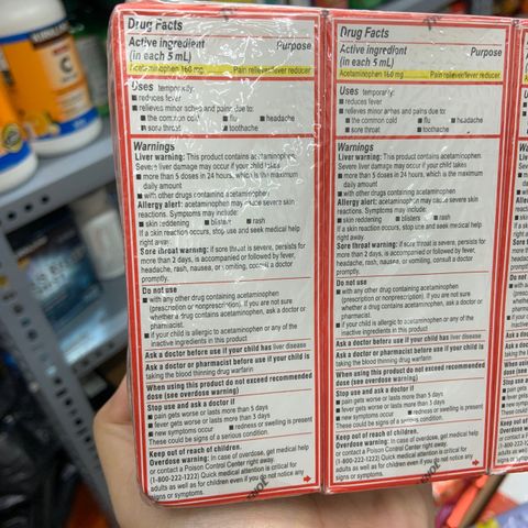  Siro giảm đau hạ sốt cho trẻ từ 2-11 tuổi Children’s Tylenol Pain + Fever 