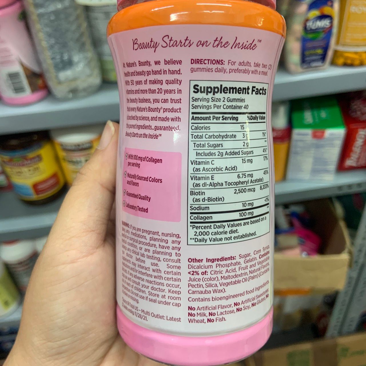 Kẹo dẻo đẹp da, móng, tóc Nature's Bounty Hair Skin Nails Gummies