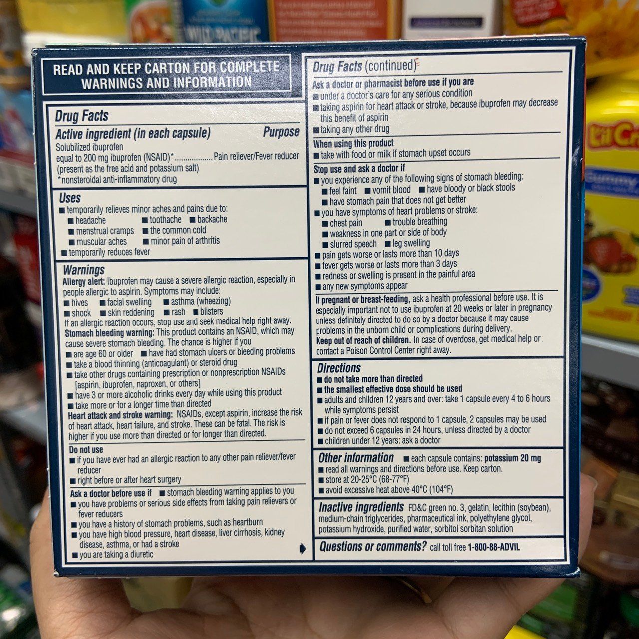 Viên uống giảm đau hạ sốt Advil Liqui Gels