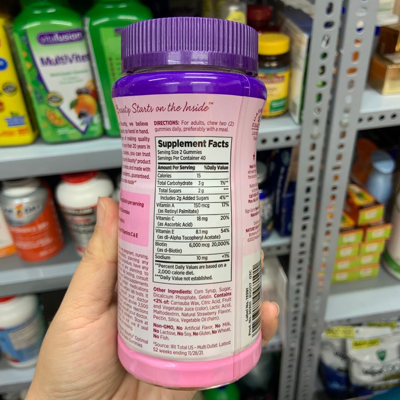 Kẹo dẻo đẹp da, móng, tóc Nature's Bounty Hair Skin Nails Gummies