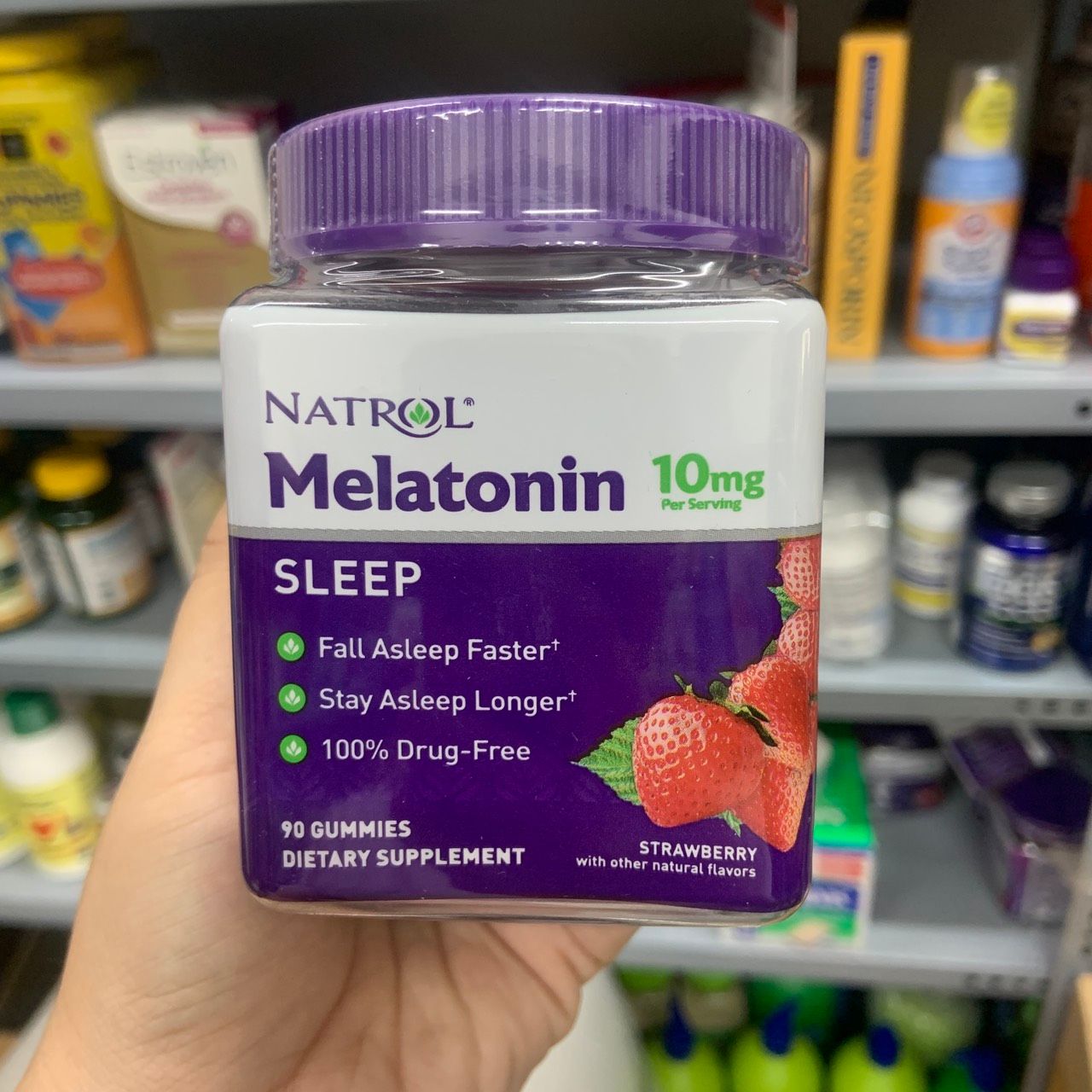 Kẹo ngủ Natrol Melatonin sleep Gummies 10mg
