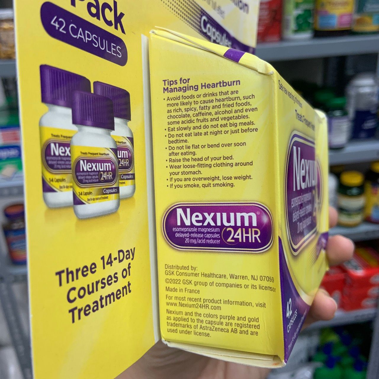 Viên uống hỗ trợ giảm viêm loét trào ngược dạ dày Nexium 24hr