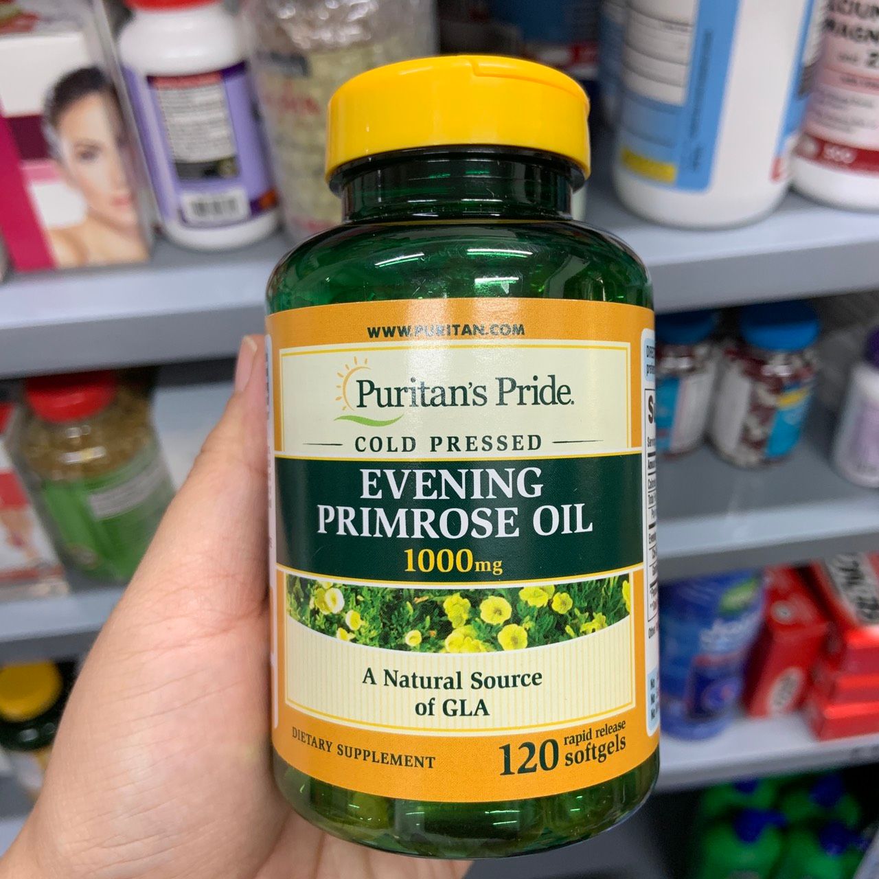 Viên uống tinh dầu hoa anh thảo Puritan's Pride Evening Primrose Oil