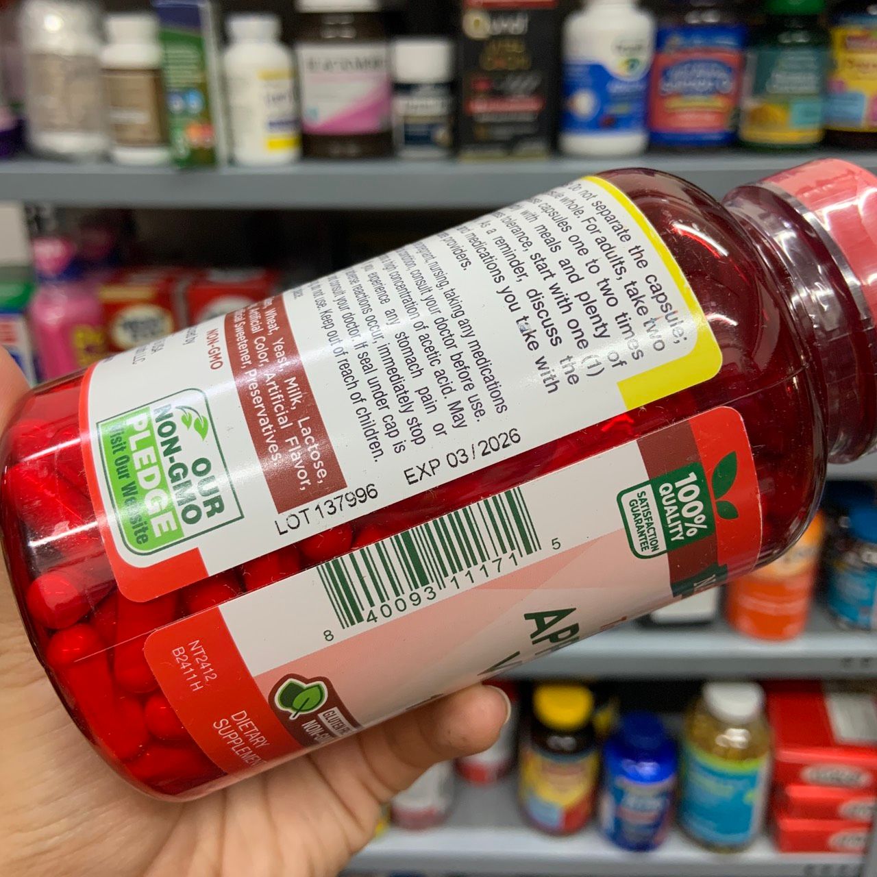Viên uống giấm táo hữu cơ giảm cân Apple Cider Vinegar