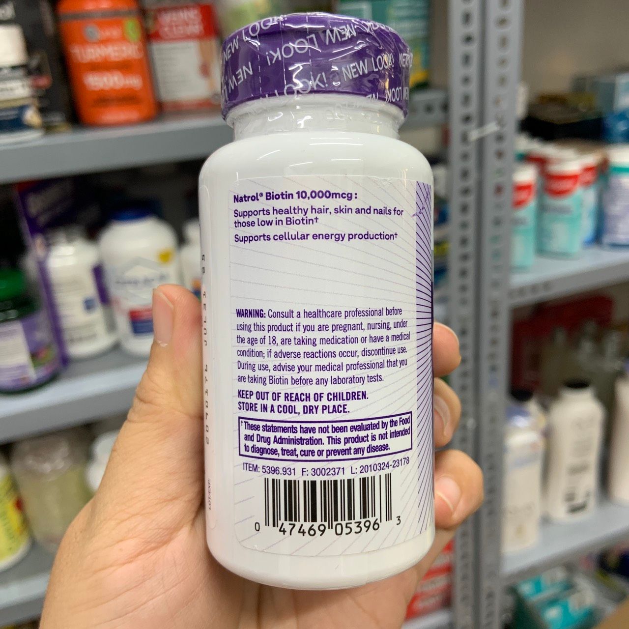 Viên uống/ ngậm hỗ trợ mọc tóc và chống rụng tóc Natrol Biotin Beauty 10,000mcg