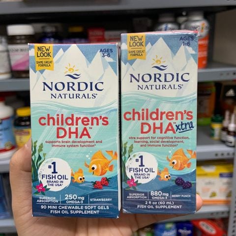  Kẹo/ siro bổ sung DHA cho trẻ từ 1-6 tuổi Nordic Naturals Children's DHA Xtra 