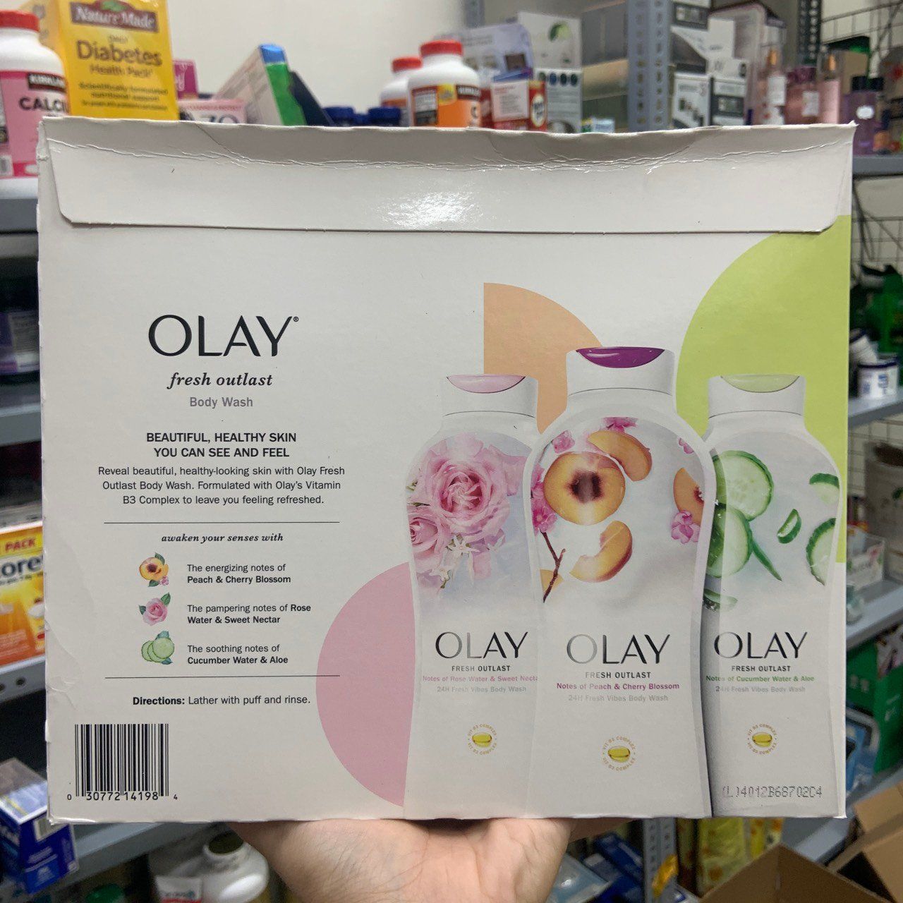 Bộ 3 chai sữa tắm Olay Essential Botanicals Body Wash