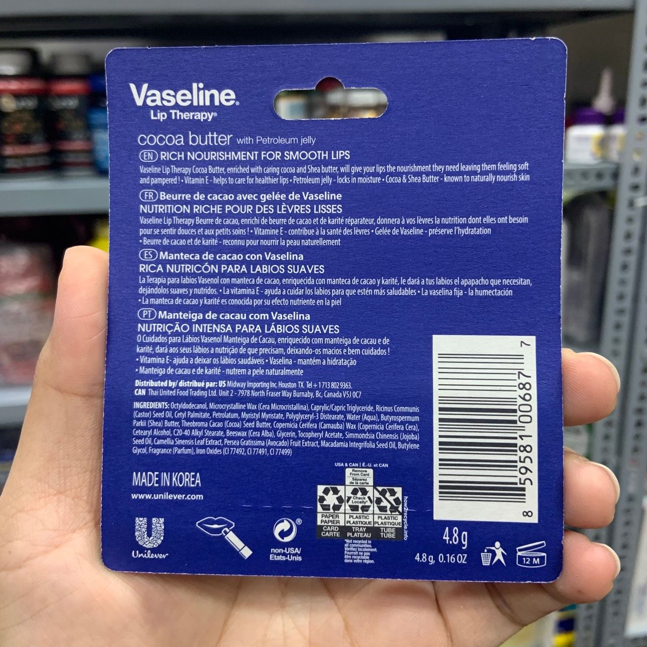 Set 2 son dưỡng môi Vaseline Rosy Lips dạng thỏi