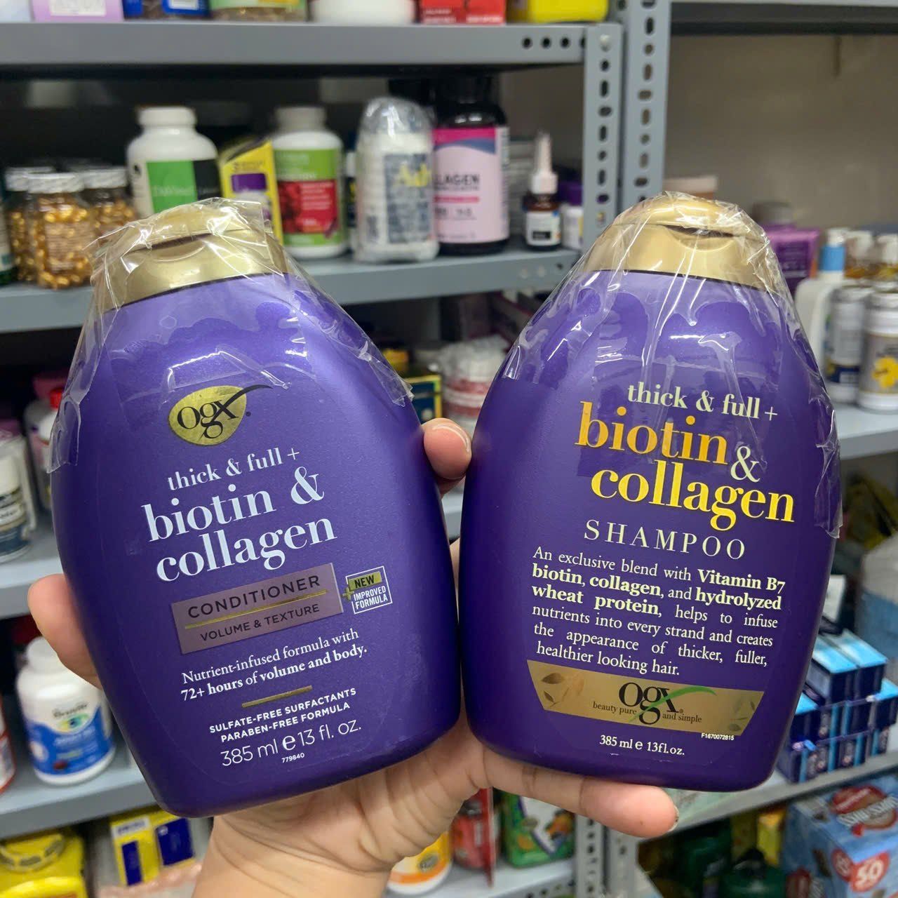 Set dầu gội & xả Biotin & Collagen