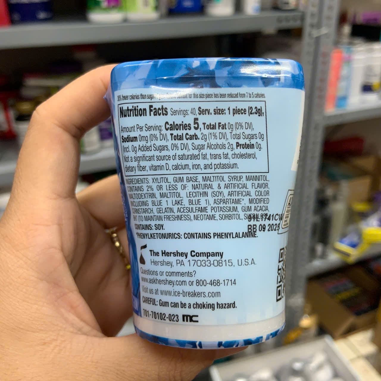 Kẹo cao su không đường suger free Ice Breakers Ice Cubes