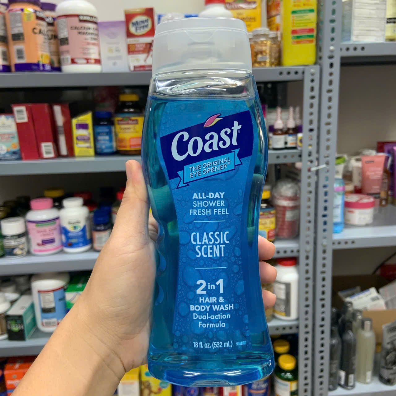 Sữa tắm gội toàn thân Coast Hair & Body Wash Classic Scent