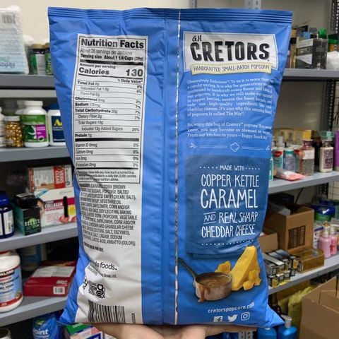  Bánh bắp Cretors mix 2 vị caramel và chees 