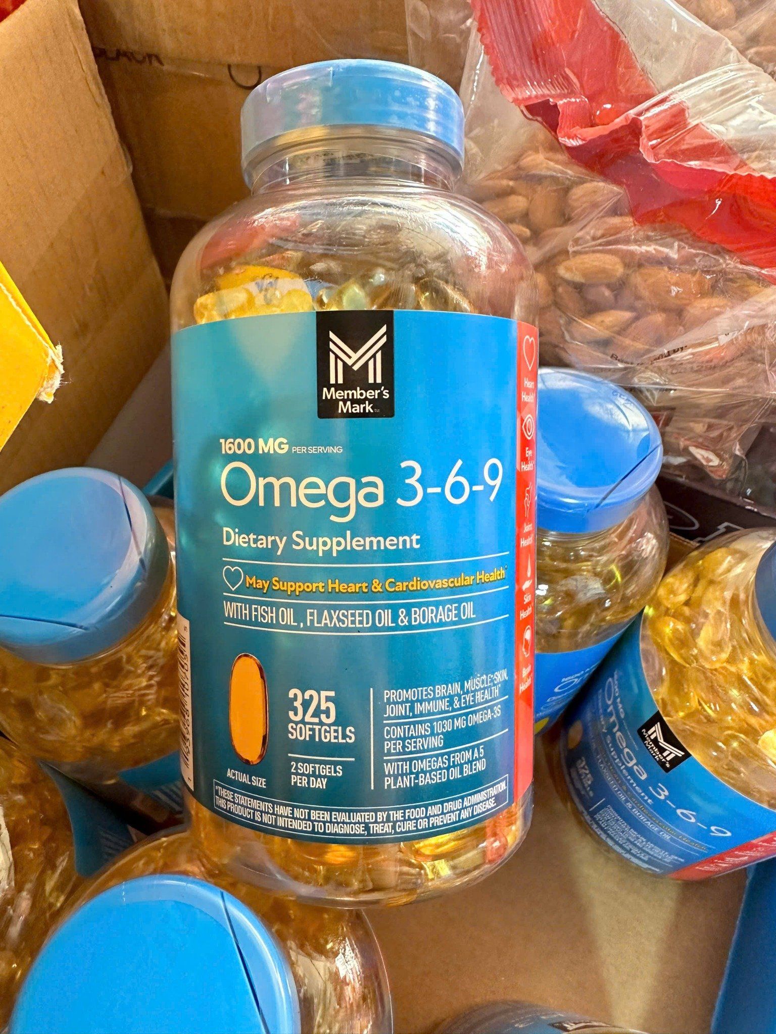 Viên uống dầu cá Omega 3-6-9 Member’s Mark Supports Heart Health
