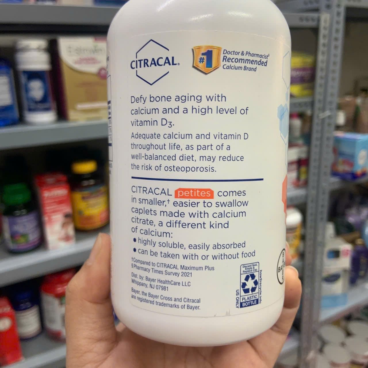 Viên uống bổ sung Canxi Citracal Maximum Calcium Citrate +D3