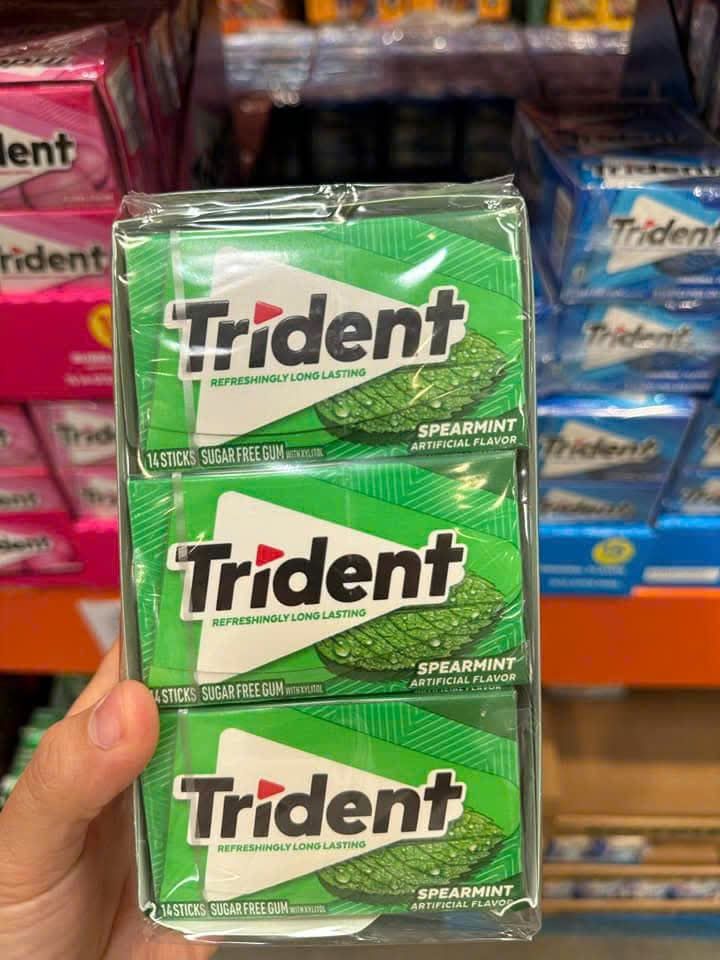 Kẹo cao su singum không đường Trident nội địa Mỹ