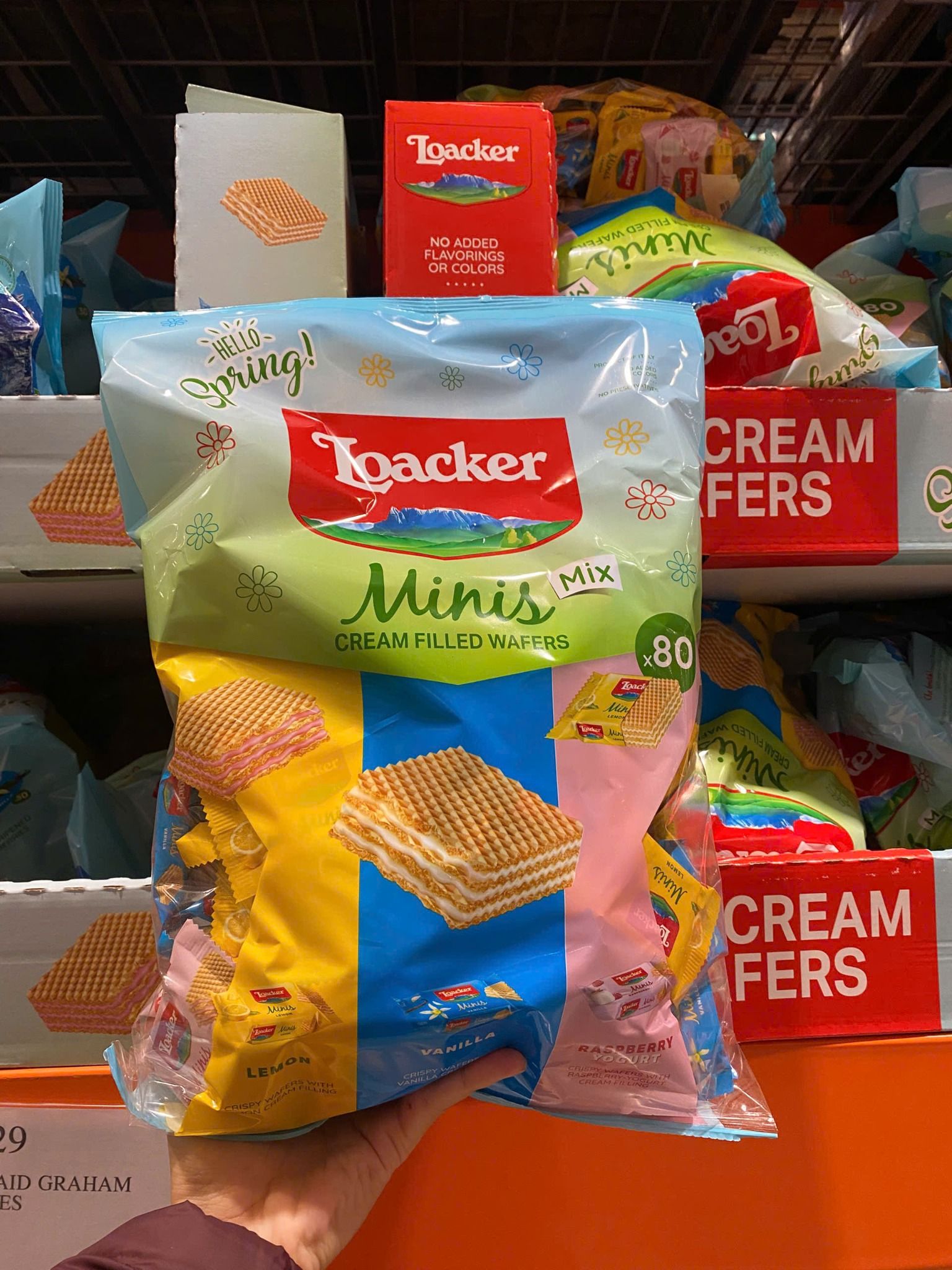 Bánh xốp nhân kem mix 3 vị Loacker Minis