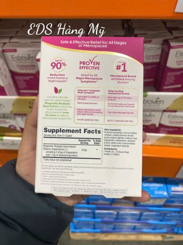  Viên uống cân bằng nội tiết tố cho phụ nữ tiền mãn kinh Estroven Complete Multi-Symptom Menopause Relief 