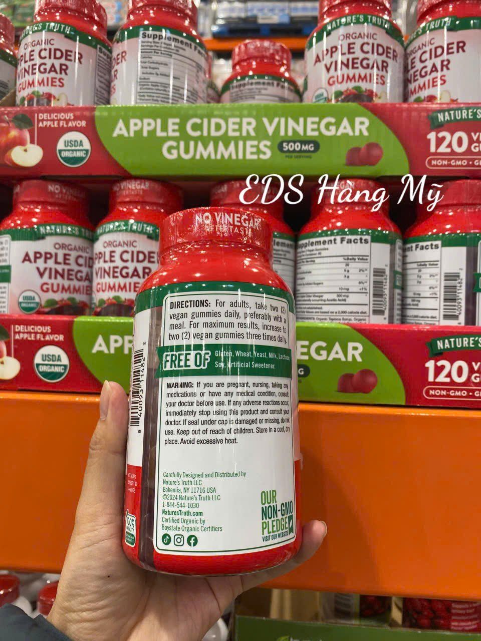 Kẹo dẻo giấm táo hỗ trợ giảm cân Nature's Truth Apple Cider Vinegar Gummies