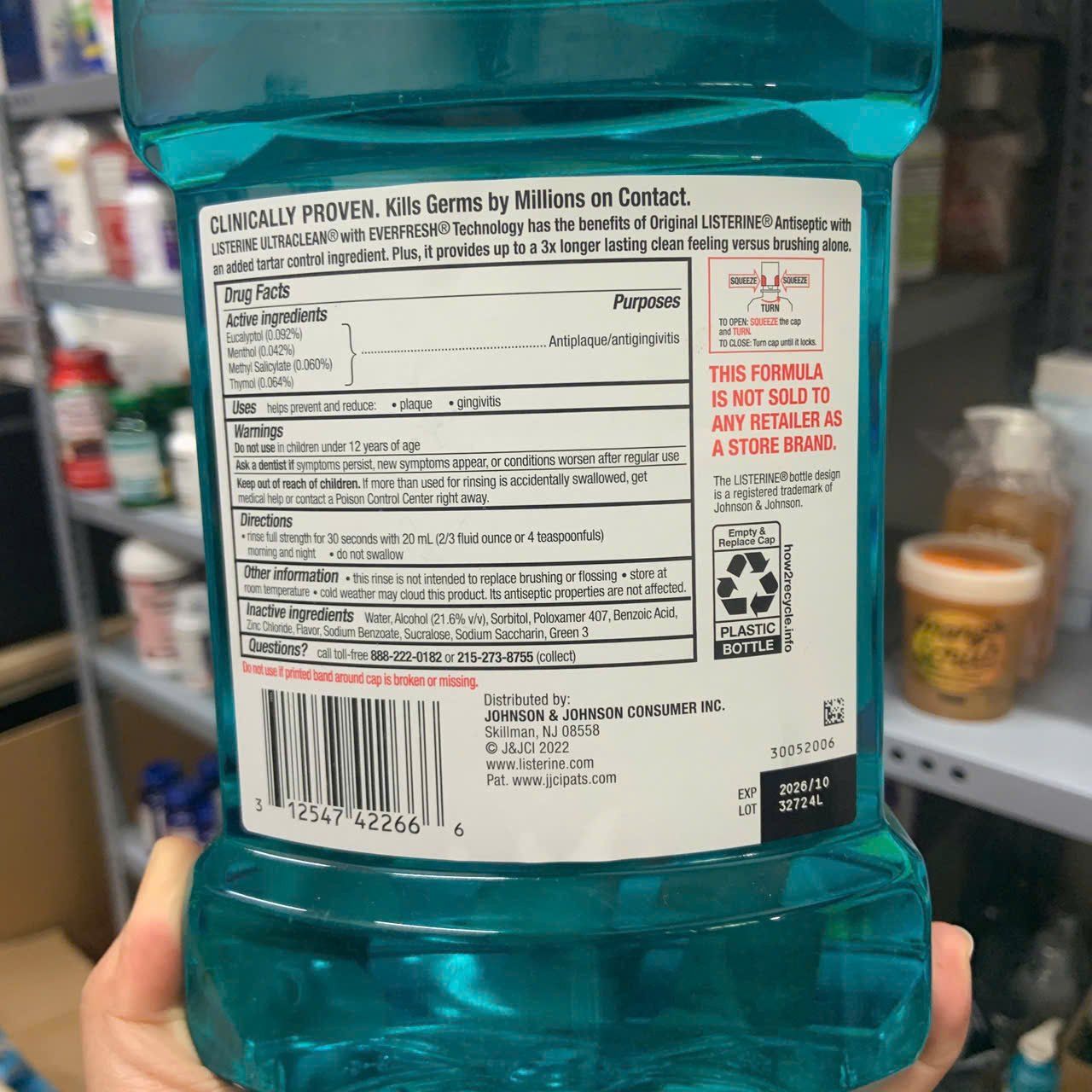 Nước súc miệng Listerine Ultraclean