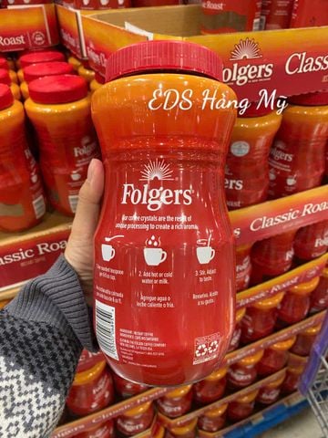  Cà phê hòa tan nguyên chất Folgers Classic Roast Instant Coffee 