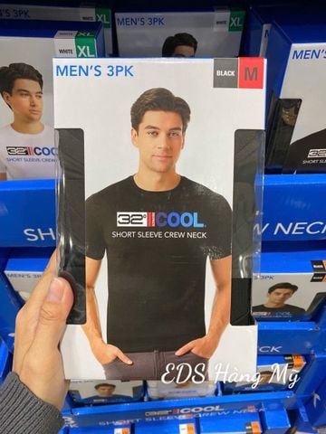  Set 3 áo thun nam cổ tròn tay ngắn 32 Degrees Cool Short Sleeve Crew Neck 