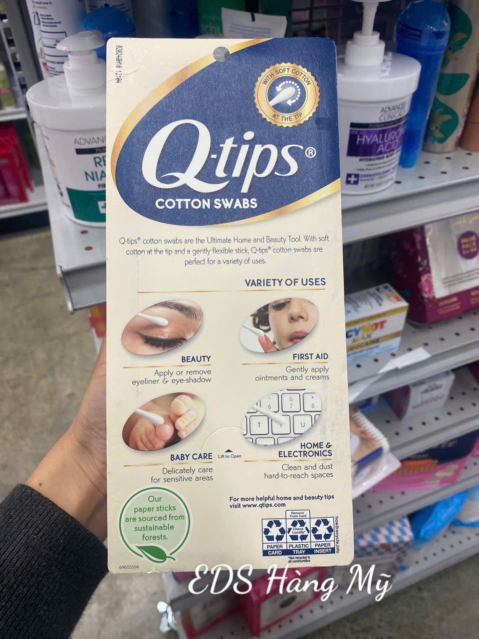 Tăm bông ngoáy tai, trang điểm Q-tips