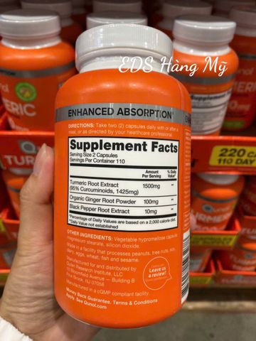  Viên uống tinh chất nghệ Qunol Turmeric 1500mg 