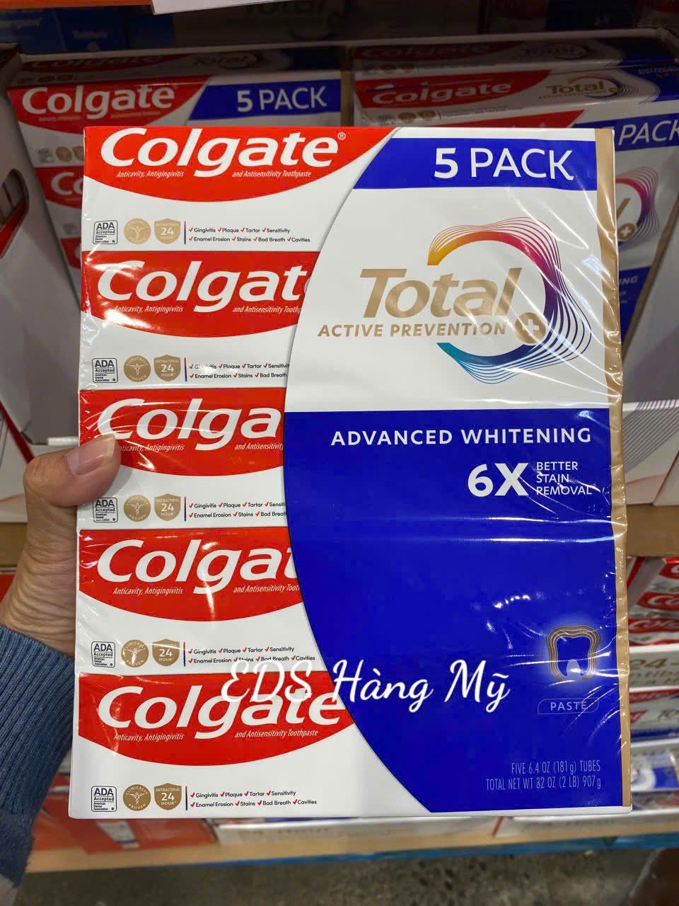 Kem đánh răng Colgate ToTal Advanced Whitening của Mỹ