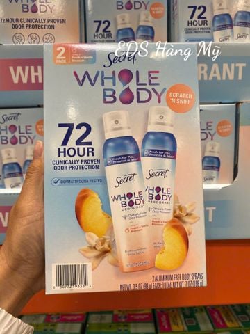  Xịt thơm toàn thân hương hoa đào và vani Serect Whole Body 