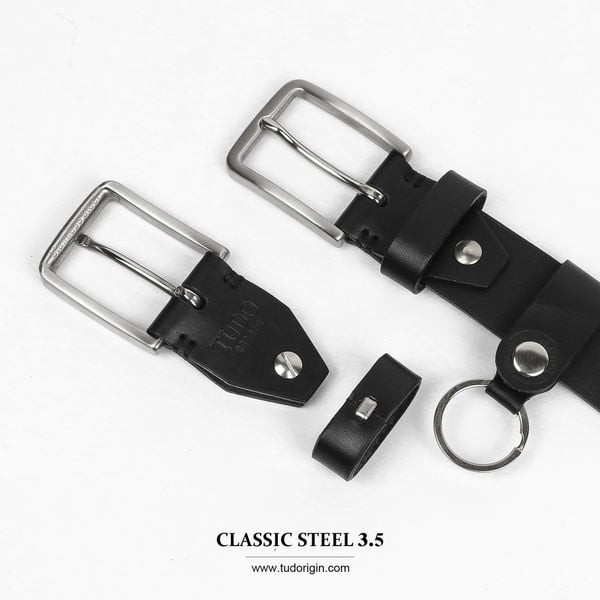 Thắt lưng nam CLASSIC Steel - 3.5CM - Black 2