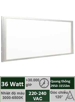 Đèn Panel Tấm 300x1200 36W Vinaled PL-DS3630/PL-DW3630