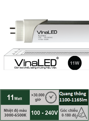 Đèn Led Tuýp T8 11W Vinaled TL-C11S