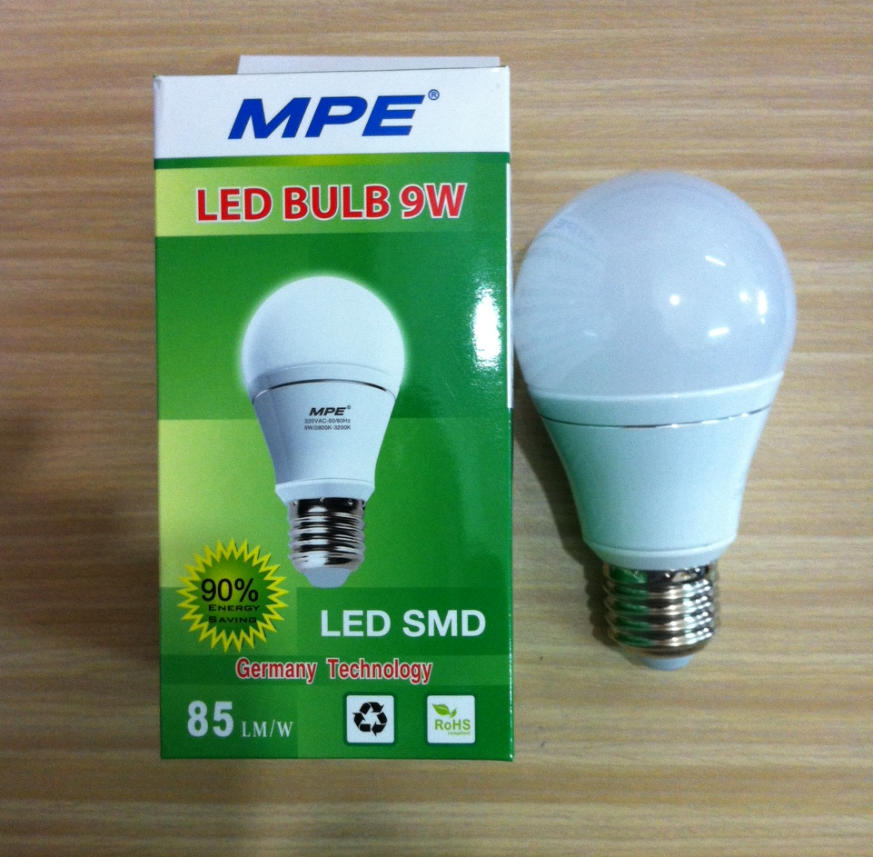 Bóng Led bulb 9W MPE LBA-9T