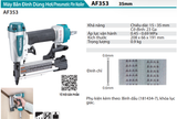 SÚNG BẮN ĐINH CHỈ P6/35 MAKITA AF353 CHÍNH HÃNG - GIÁ TỐT