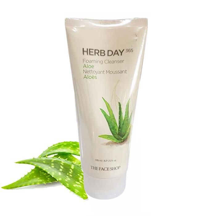  Sữa Rửa Mặt Cung Cấp Nước HERB DAY 365 FOAMING CLEANSER ALOE (NEW) 