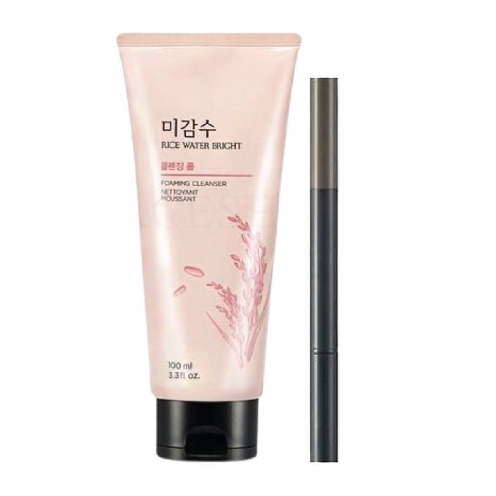  (Gift) 1 Chì Chân Mày THEFACESHOP DESIGNING EYEBROW PENCIL 02 GRAY BROWN & 1 (GWP) Sữa Rửa Mặt Làm Sáng Da THEFACESHOP RICE WATER BRIGHT CLEANSING FOAM 