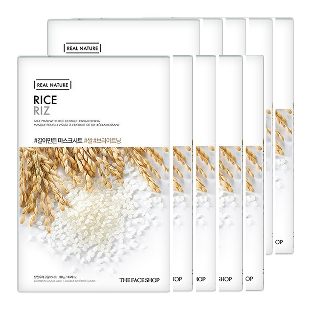  Mặt Nạ Làm Sáng Da THEFACESHOP THEFACESHOP RICE FACE MASK (Set 10 PCS ) 