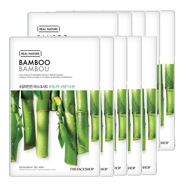  Combo 10 Mặt Nạ Cung Cấp Nước Từ Tre THEFACESHOP THEFACESHOP MASK SHEET BAMBOO 20g 