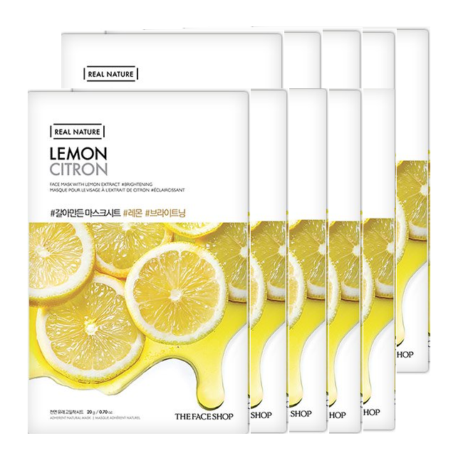  Bộ Mặt Nạ Làm Sáng Da THE FACE SHOP THEFACESHOP LEMON (SET 10 PCS) 