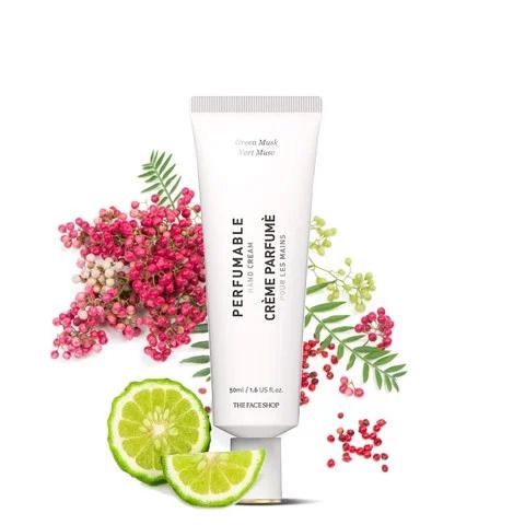  Kem Dưỡng Da Tay Hương Nước Hoa THEFACESHOP PERFUMABLE HAND CREAM #01 GREEN MUSK ( Xạ Hương Thanh Mát) 