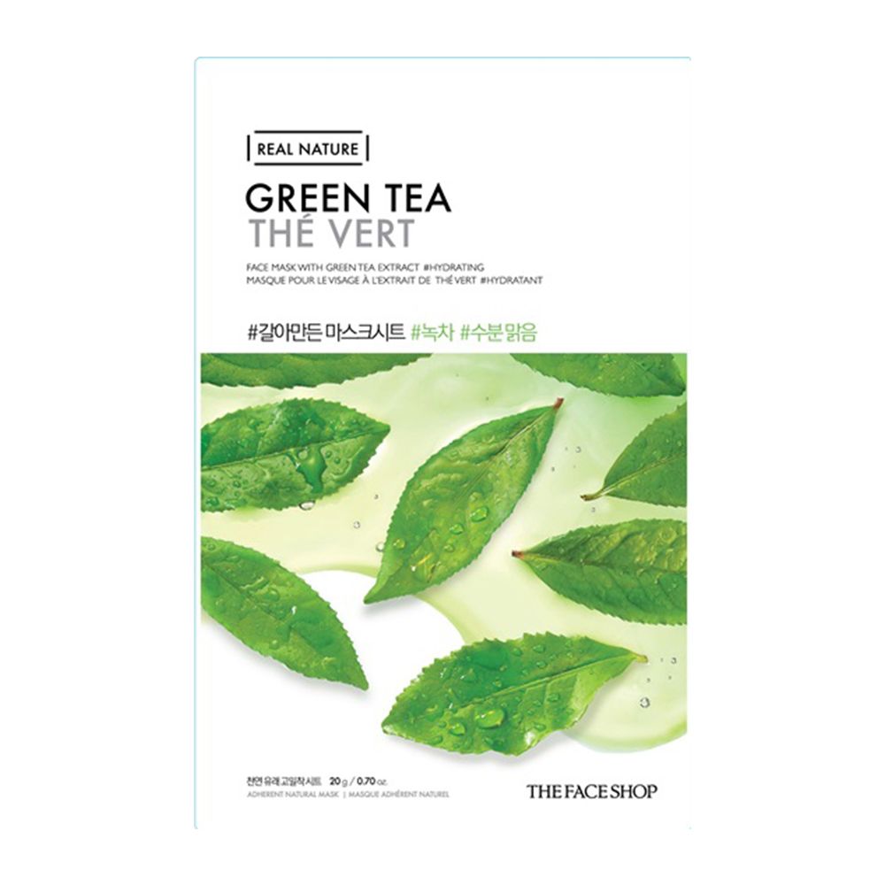  (Sample) Mặt Nạ Giấy Thanh Lọc Dành Cho Da Nhờn Mụn THEFACESHOP REAL NATURE GREEN TEA (GZ) 