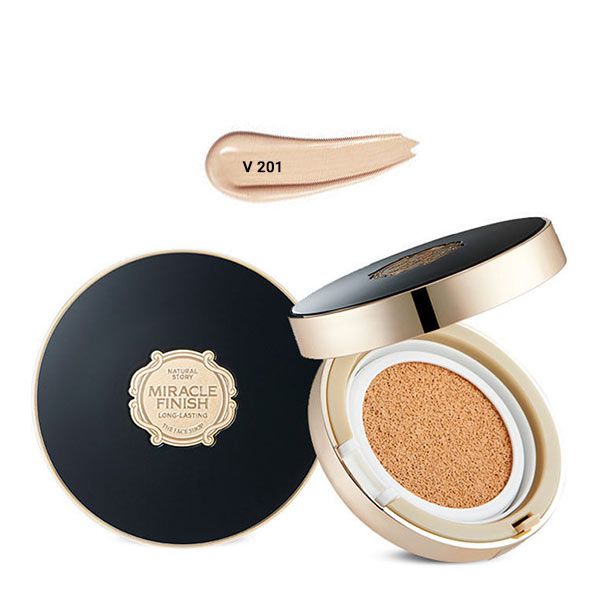  Phấn Nước Che Khuyết Điểm Lâu Trôi MIRACLE FINISH CC LONG-LASTING CUSHION SPF50+ PA+++ V201 