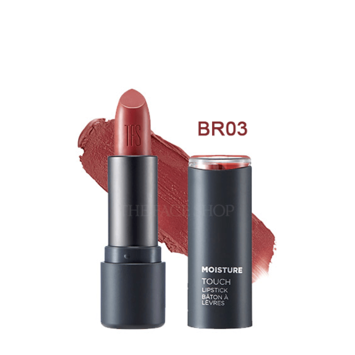  Son Thỏi MOISTURE TOUCH LIPSTICK  BR03 VEIL BROWN 