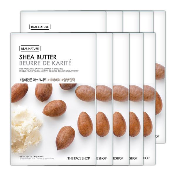  Set 10 Mặt Nạ Phục Hồi Và Cung Cấp Độ Ẩm THEFACESHOP THEFACESHOP SHEA BUTTER FACE MASK (GZ) 