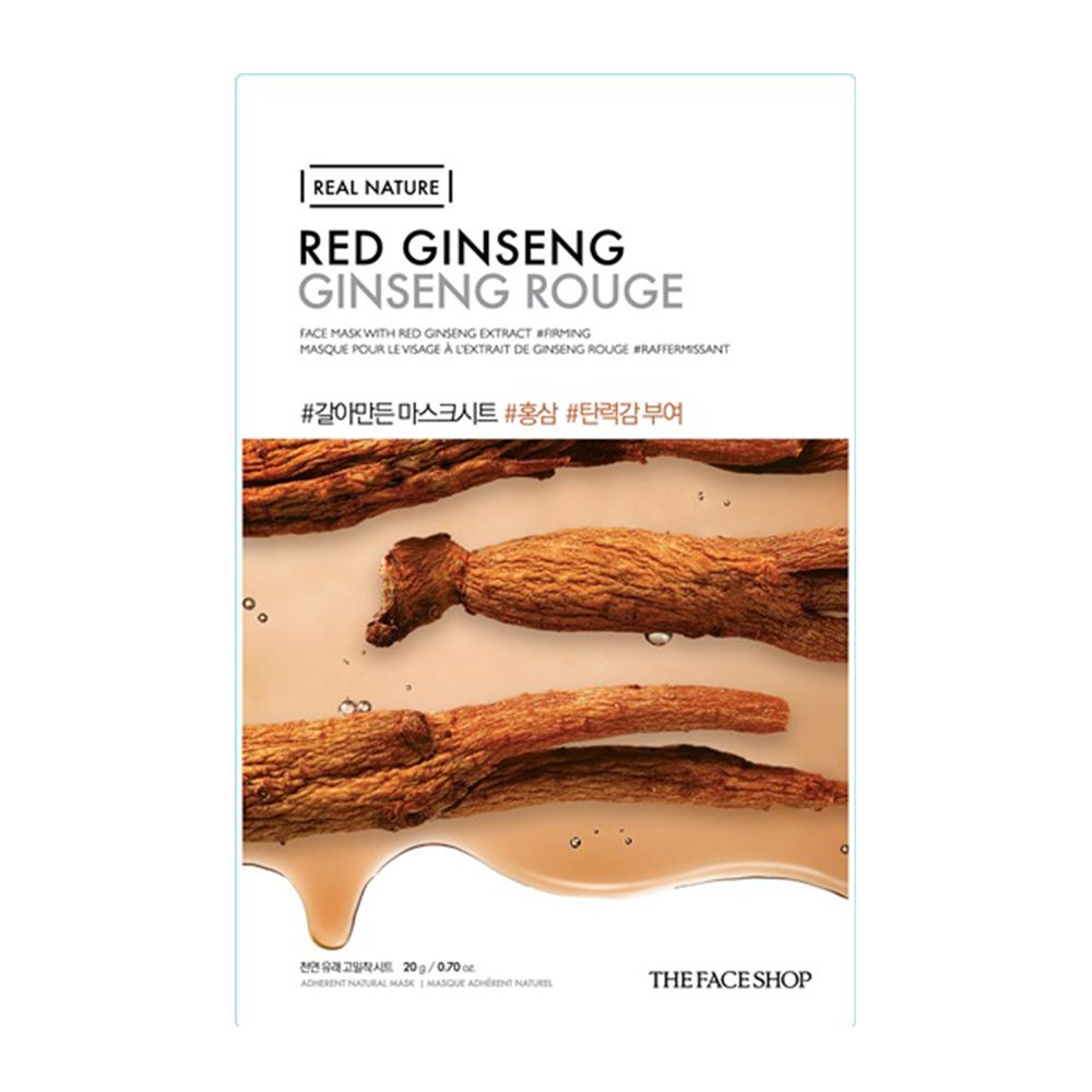  Mặt Nạ Giấy Tái Tạo Da THEFACESHOP REAL NATURE RED GINSENG FACE MASK 20g 