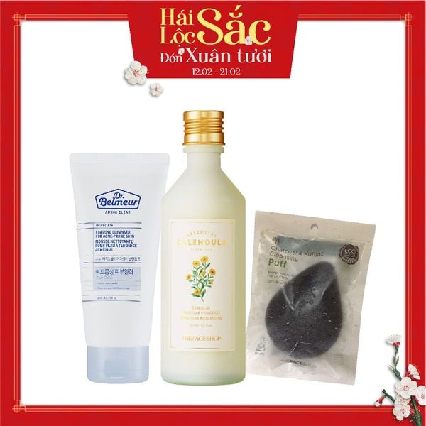  Combo Sữa Rửa Mặt Dành Cho Da Mụn DR.BELMEUR AMINO CLEAR FOAMING CLEANSER FOR ACNE-PRONE SKIN 150ml 