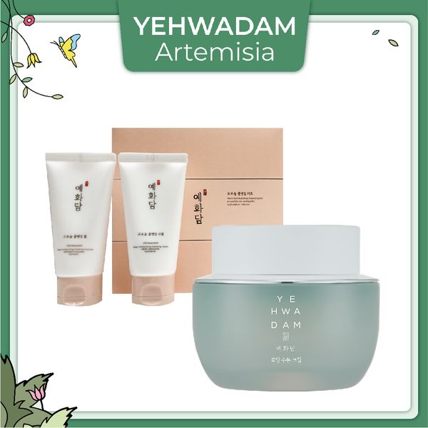  Combo Làm Sạch & Kem Dưỡng Ẩm Làm Dịu Da YEHWADAM ARTEMISIA SOOTHING MOISTURIZING CREAM 120ml 